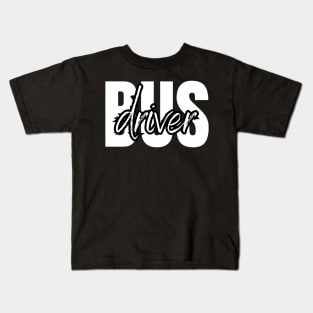 Minimalist typography bus driver design Kids T-Shirt